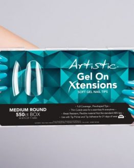 Artistic Gel On Xtensions – Medium Round Gel Tips 550ct