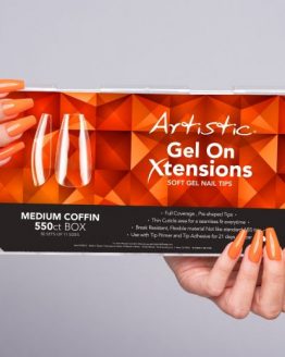 Artistic Gel On Xtensions – Medium Coffin Gel Tips 550ct