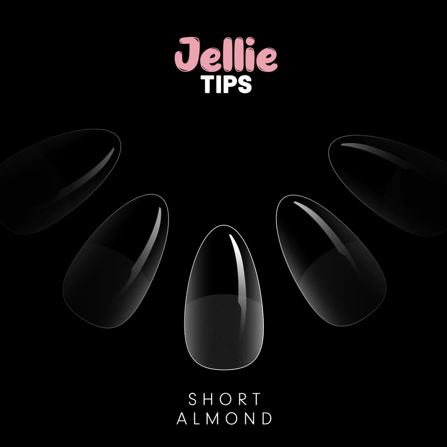 Halo Jellie Nail Tips Short Almond 120ct