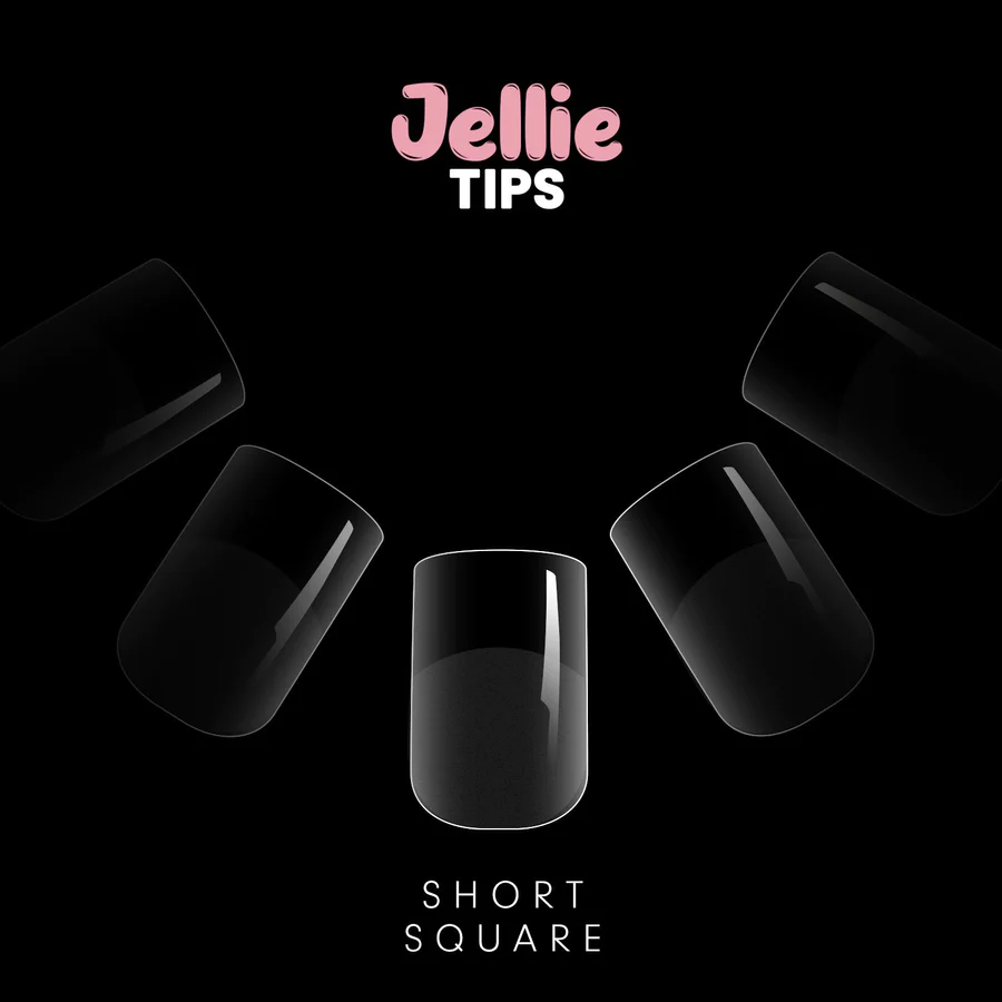 Halo Jellie Nail Tips Short Square 120ct
